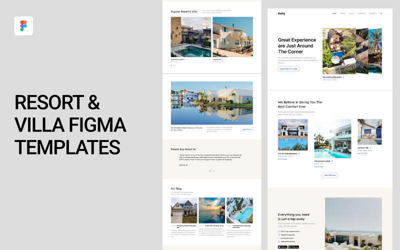 Resort & Villa Figma Template UI Element
