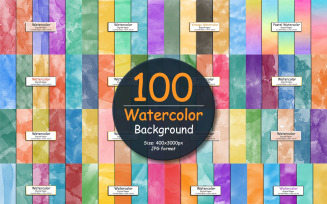 100 watercolor digital paper and texture background bundle