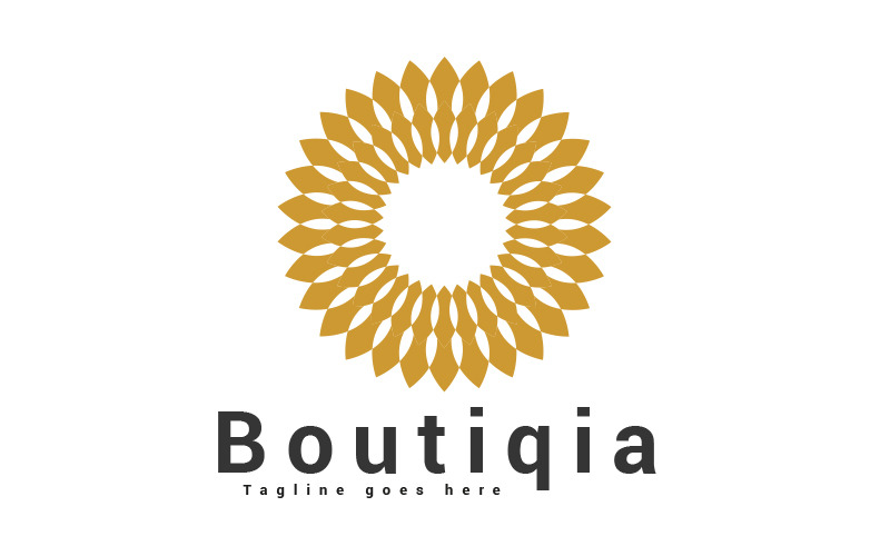 Boutique line art luxury logo design Logo Template
