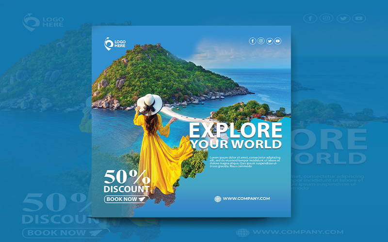 Flyer Template - Modern Travel Agency - Tourist Trips - Other Corporate Identity