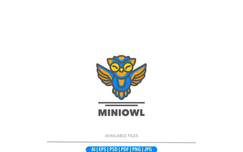 Mini owl cute logo template Logo Template