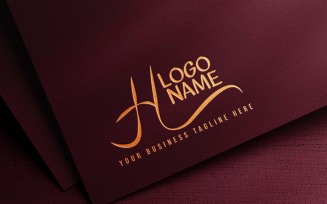Modern Waving H Letter Creative Logo Design - BRAND IDENTITY
