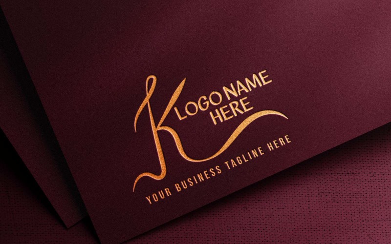 Modern Waving K Letter Creative Logo Design - BRAND IDENTITY Logo Template