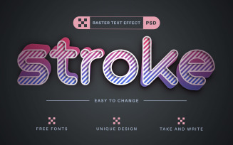 Stylish Stroke - Editable Text Effect, Font Style