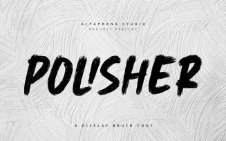 Polisher - Rough Brush Font