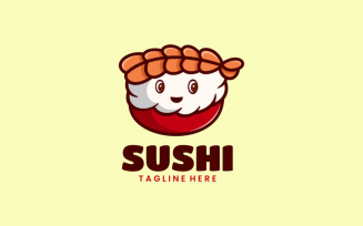 Sushi Mascot Cartoon Logo
