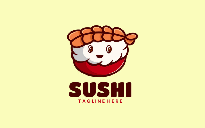 Sushi Mascot Cartoon Logo Logo Template