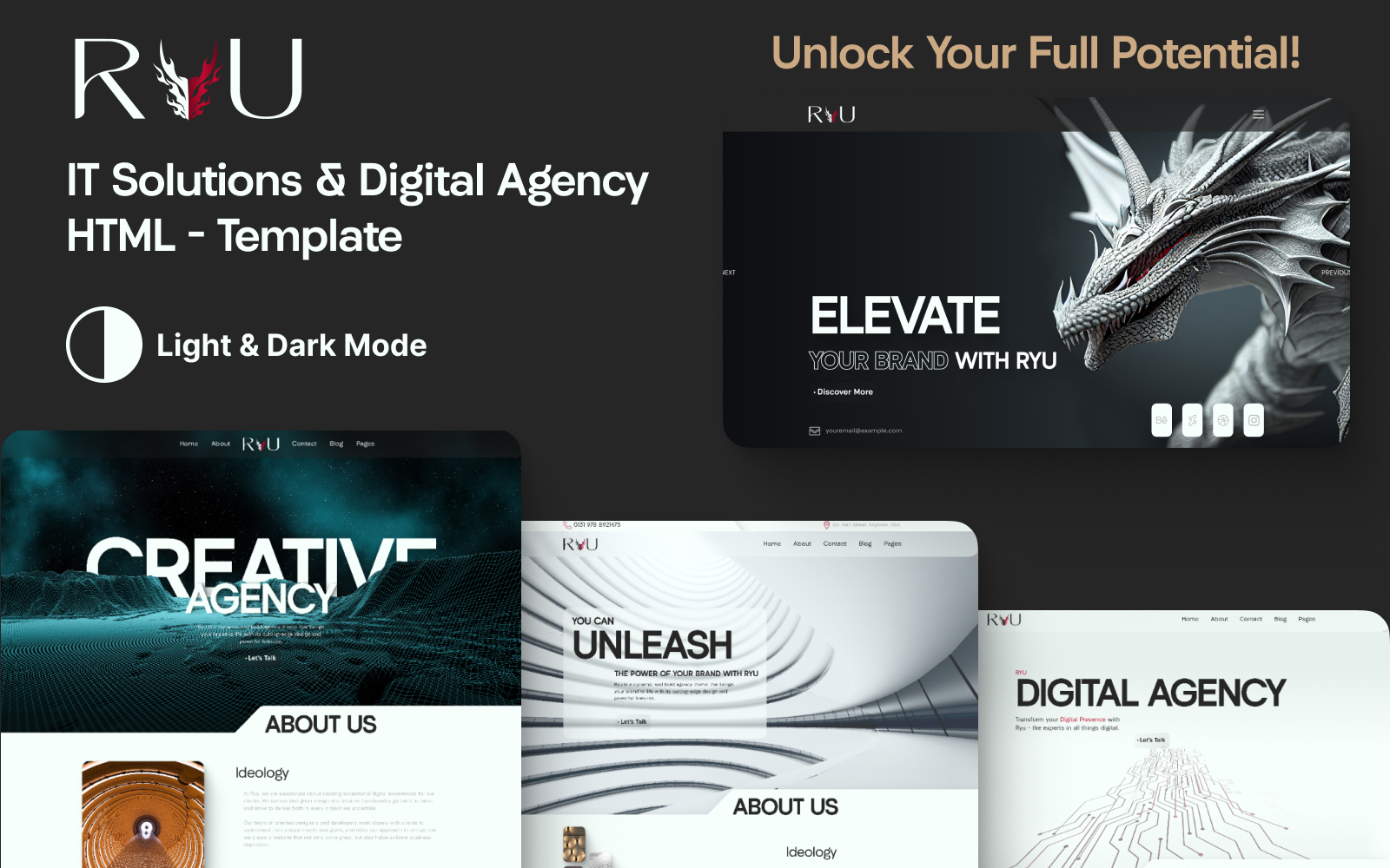 RYU - IT Solutions & Digital Agency Portfolio Template