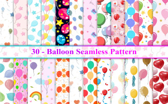 Balloon Seamless Pattern, Balloon Pattern, Balloon Background, Happy Birthday Seamless Pattern