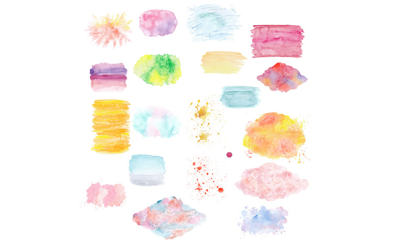 Bright Free Watercolor Texture Pack Vector Illustration