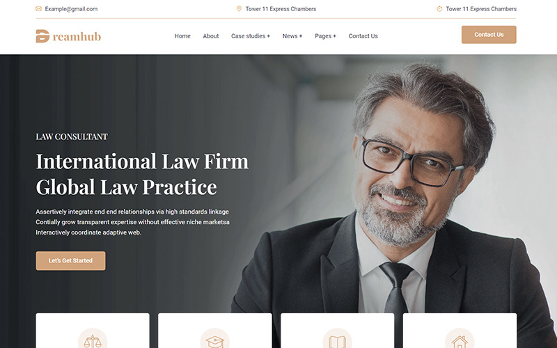 Dreamhub Lawyer and law HTML5 Template Website Template