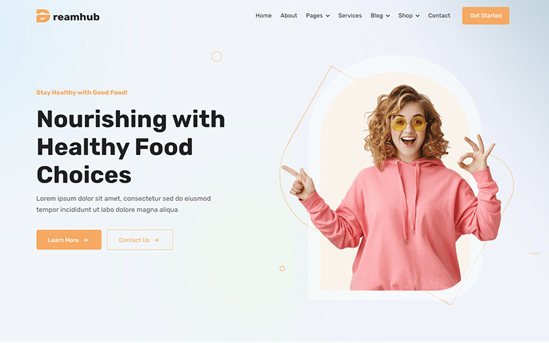 DreamHub Nutrition Health Food Special HTML5 Template Website Template