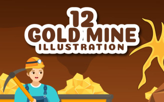 12 Gold Mine Illustration