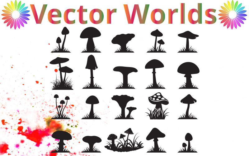 Grass Mushroom svg, Grass svg, Mushroom svg, Food, , SVG, ai, pdf, eps, svg, dxf, png, Vector Illustration