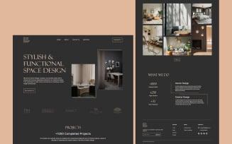 Interior Design Website Design UI Template