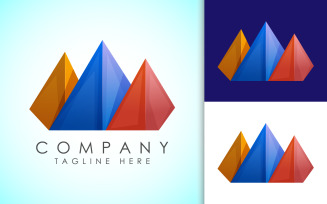 Mountain peak summit logo design5