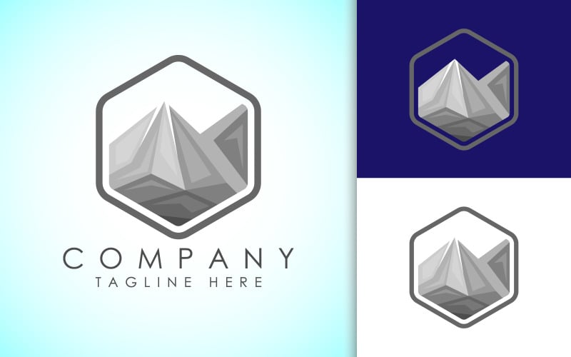 Mountain peak summit logo design7 Logo Template