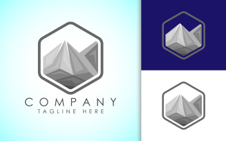 Mountain peak summit logo design7