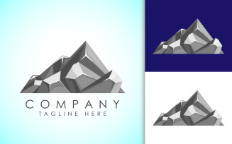 Mountain peak summit logo design8