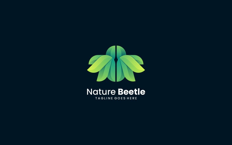 Nature Beetle Gradient Logo Logo Template