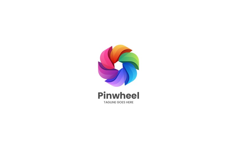 Pinwheel Gradient Colorful Logo 1 Logo Template
