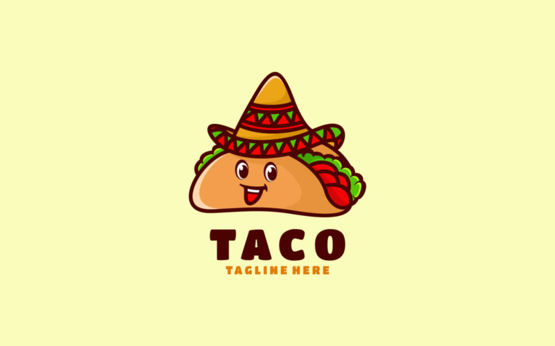 Taco Mascot Cartoon Logo Style Logo Template