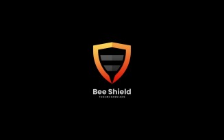 Bee Shield Gradient Logo Style