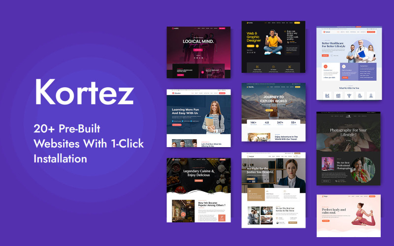 Kortez - The Ultimate, Fast and Flexible Elementor Theme WordPress Theme