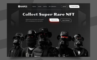 NFT Website Hero Section UI Template 01