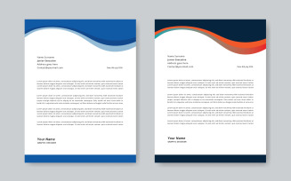 Professional Letterhead Design with 2 Color Variation