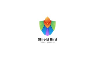 Shield Bird Gradient Colorful Logo
