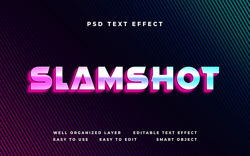 Slamshot Photoshop Text Effect Illustration