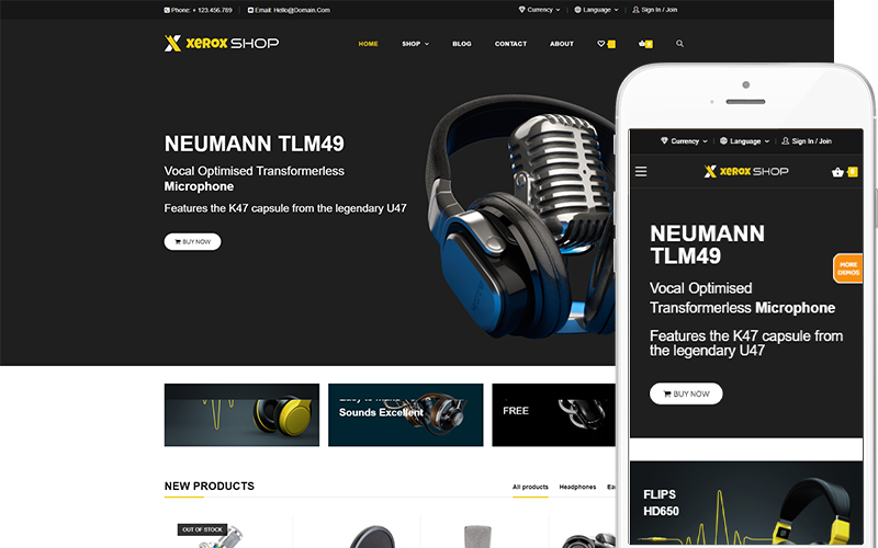 Template #325927 Theme Audio Webdesign Template - Logo template Preview