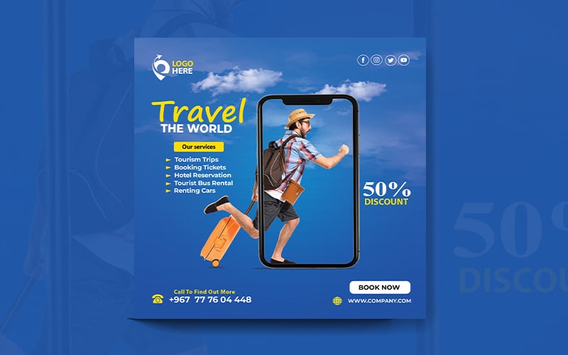 Flyer Template - Travel Agency - Travel Guide Corporate Identity