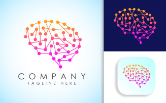 Modern and simple brain logo design5