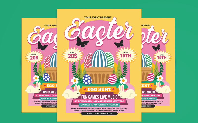 Easter Egg Hunt Flyer Template 4 Corporate Identity