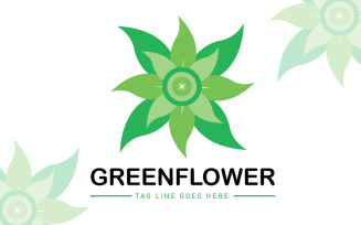 Green Flower Logo Template - Natural Logo - Agricultural logo