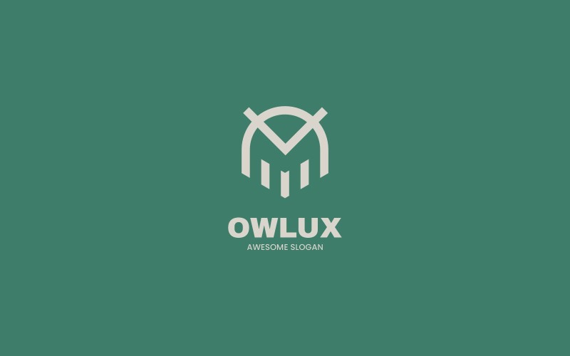 Owl Bird Line Art Logo Design Logo Template