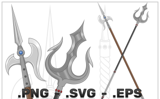 Vector Design Of Ancient Polearms