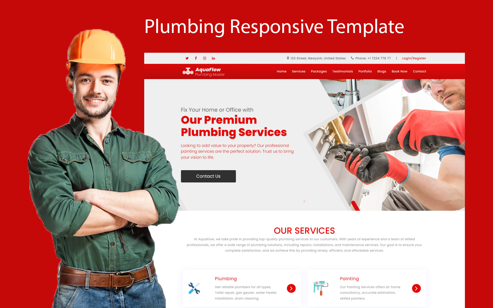 Template #326139 Company Plumber Webdesign Template - Logo template Preview
