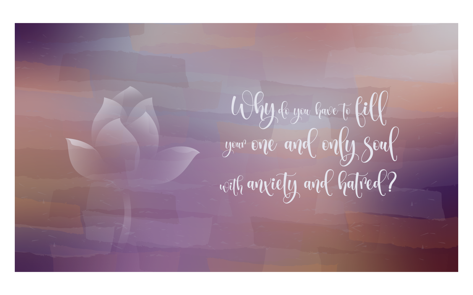 Inspirational Background Image 14400x8100px With Lotus Bud And Message of Choice