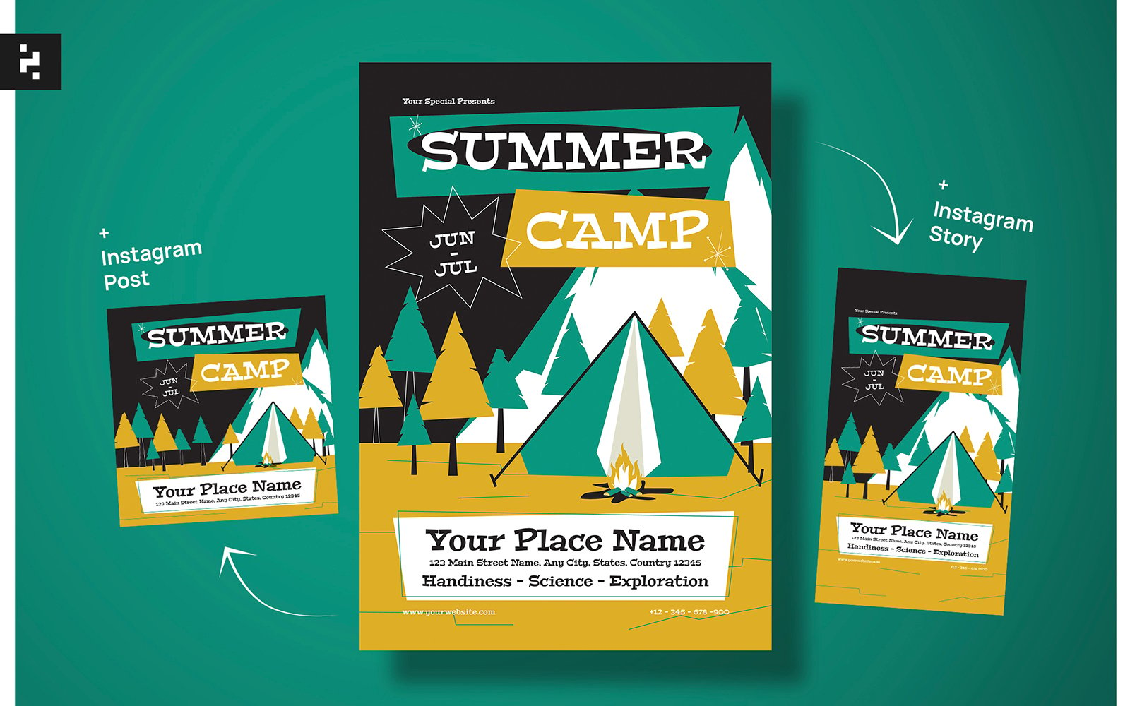Kit Graphique #326184 Summer Camp Divers Modles Web - Logo template Preview