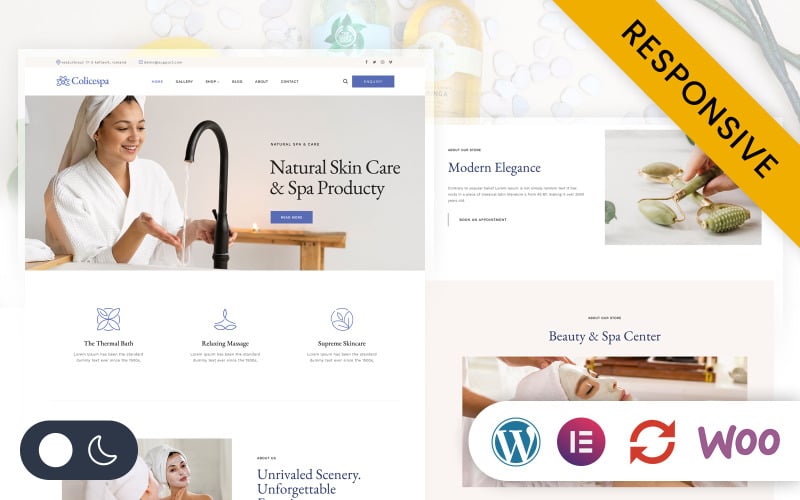 Colicespa - Beauty, Spa & Skincare Elementor Wordpress Responsive Theme WordPress Theme