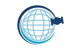 Global Online Auction Hummer World Logo template Design