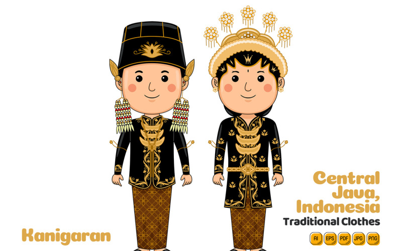 Kanigaran Indonesia Traditional Cloth Vector Graphic