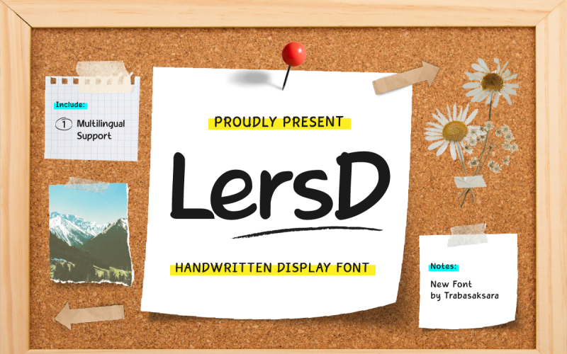 LersD - Handwritten Display Font