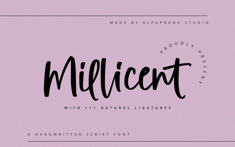 Millicent - Handwritten Script Font