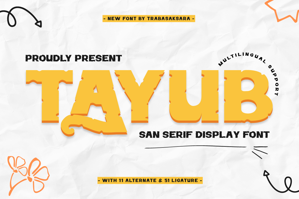 Tayub - San Serif Display Font