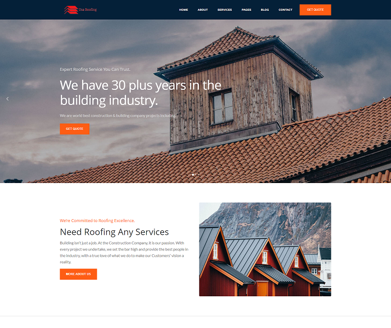 Usa - Renovation & Roofing Services HTML Template