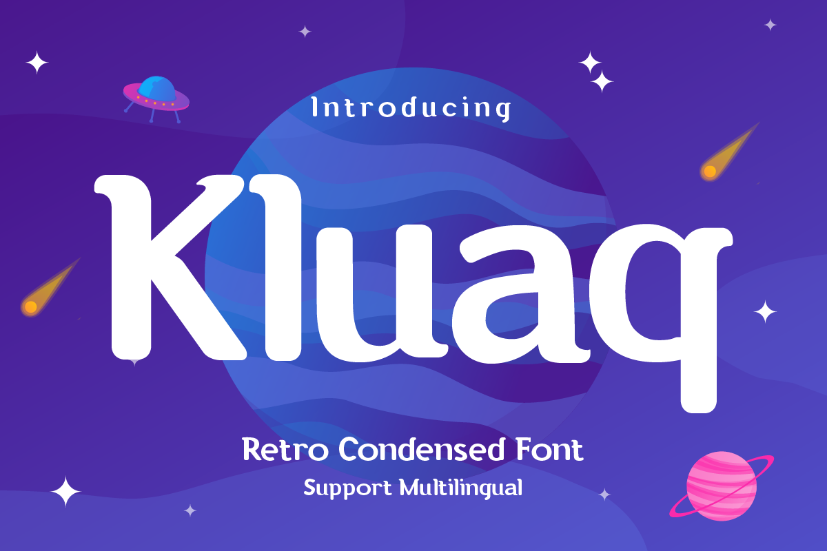 Kluaq - Retro Condensed Font